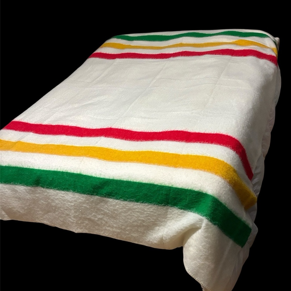 Colorful Striped Blanket Made in Canada